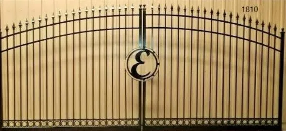 Modern Iron Gate with Initials